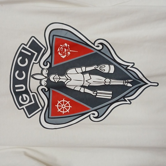 NWT Gucci White Graphic Short Sleeve Tee - Picture 4 of 7